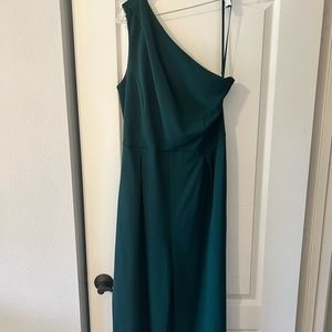 Antonio Melani green one shoulder jumpsuit